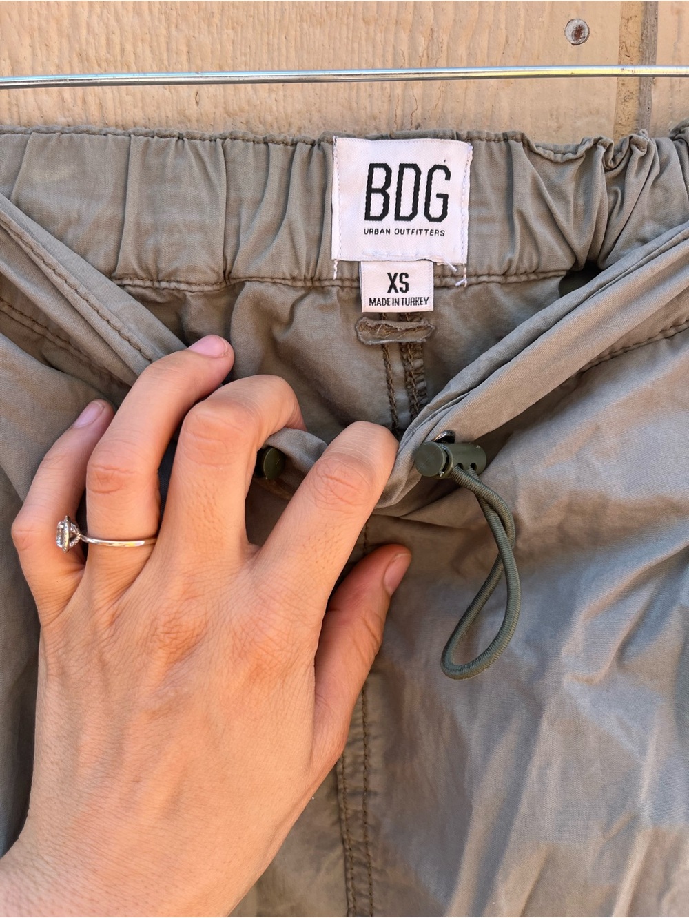 Urban Outfitters Cargo Maxi Skirt Womens XS Green Cotton Y2K Utility Gorpcore - Picture 4 of 7